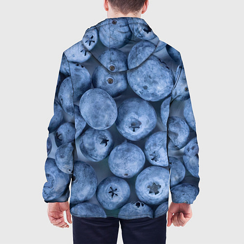 Мужская куртка Голубика - фон / 3D-Белый – фото 4