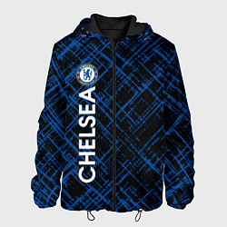 Куртка с капюшоном мужская Челси footbal club, цвет: 3D-черный