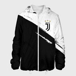 Куртка с капюшоном мужская Juventus маленькое лого, цвет: 3D-белый