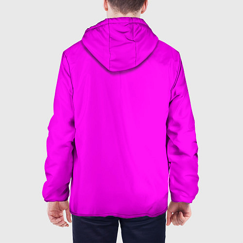 Мужская куртка Однотонный розовый неоновый Пион / 3D-Белый – фото 4