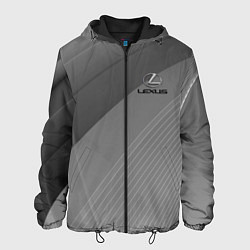 Куртка с капюшоном мужская Lexus - абстракция - sport, цвет: 3D-черный