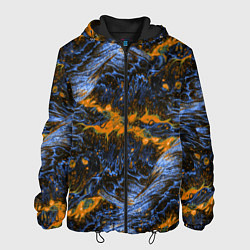 Мужская куртка Оранжево-Синяя Вулканическая Лава