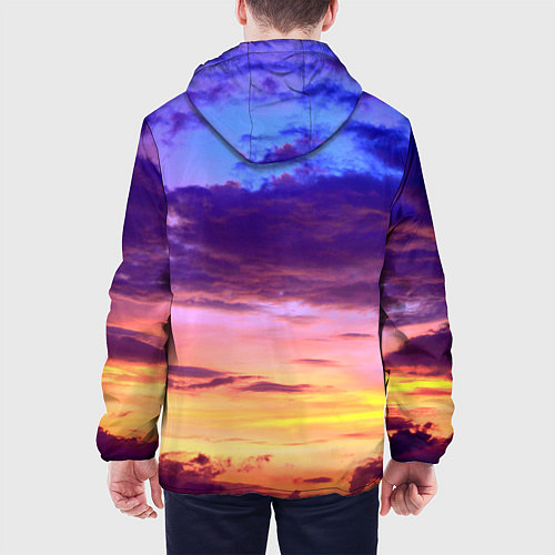 Мужская куртка Небо на закате / 3D-Белый – фото 4