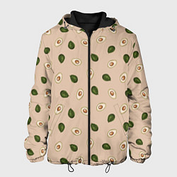 Мужская куртка Авокадо на бежевом паттерн