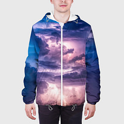 Куртка с капюшоном мужская Stormy sky, цвет: 3D-белый — фото 2