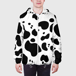 Куртка с капюшоном мужская Пятна Далматина, цвет: 3D-белый — фото 2