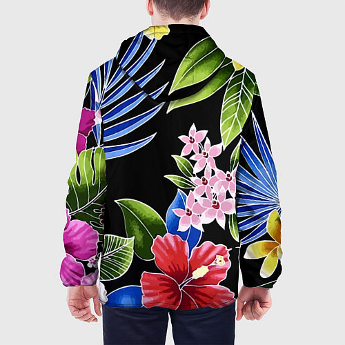 Мужская куртка Floral vanguard composition Летняя ночь Fashion tr / 3D-Черный – фото 4
