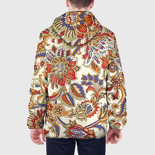 Мужская куртка Цветочный винтажный орнамент / 3D-Белый – фото 4
