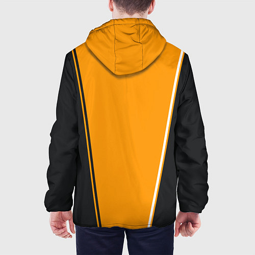 Мужская куртка Mens style мужской стиль - чёрный с оранжевым / 3D-Белый – фото 4
