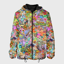 Куртка с капюшоном мужская MY SINGING MONSTERS Все персонажи, цвет: 3D-черный