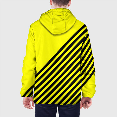 Мужская куртка Borussia черные полосы / 3D-Белый – фото 4
