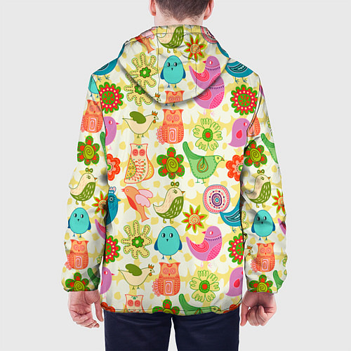 Мужская куртка COLORFUL BIRDS / 3D-Белый – фото 4