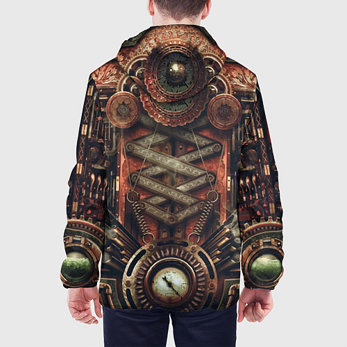 Мужская куртка Mechanical device in Steampunk Retro style / 3D-Белый – фото 4