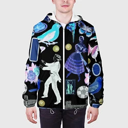 Куртка с капюшоном мужская Underground pattern Fashion 2077, цвет: 3D-белый — фото 2