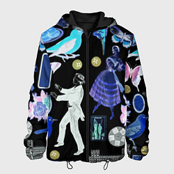 Куртка с капюшоном мужская Underground pattern Fashion 2077, цвет: 3D-черный