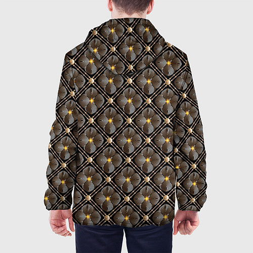 Мужская куртка Объемные цветы 3D паттерн / 3D-Белый – фото 4