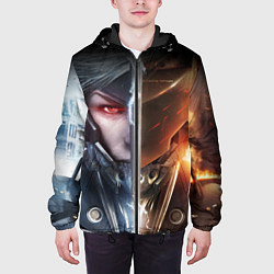 Куртка с капюшоном мужская METAL GEAR RISING САМУРАЙ, цвет: 3D-черный — фото 2