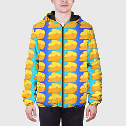 Куртка с капюшоном мужская Сыр сыр сыр, цвет: 3D-черный — фото 2