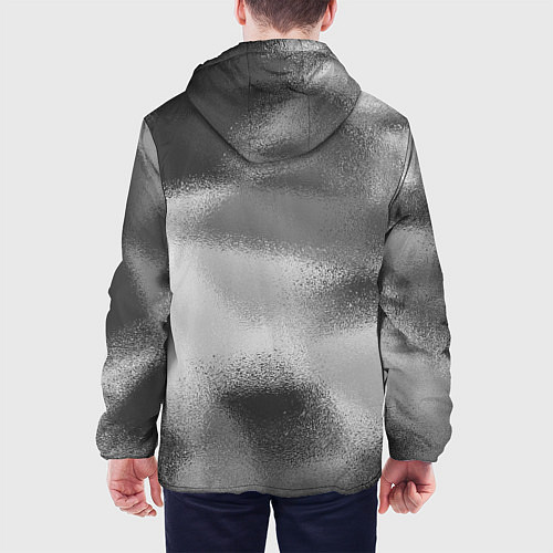 Мужская куртка В серых тонах абстрактный узор gray abstract patte / 3D-Белый – фото 4