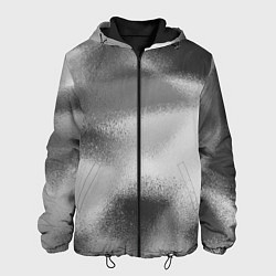 Куртка с капюшоном мужская В серых тонах абстрактный узор gray abstract patte, цвет: 3D-черный