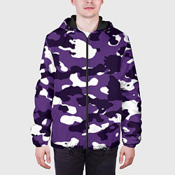 Куртка с капюшоном мужская Amethyst Purple Аметист, цвет: 3D-черный — фото 2