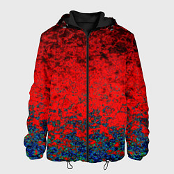 Мужская куртка Абстрактный узор мраморный красно-синий
