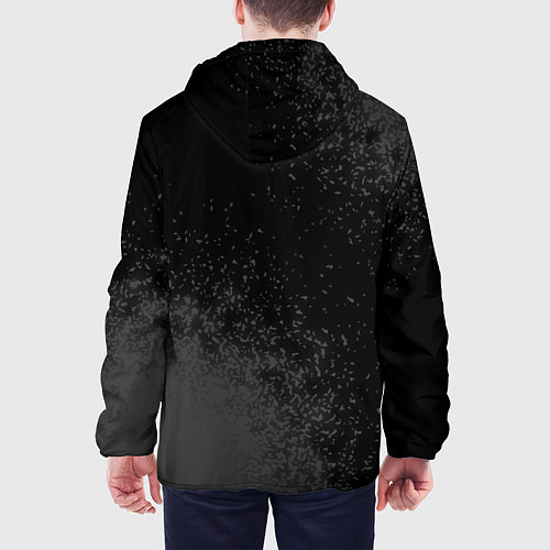 Мужская куртка Garbage Glitch на темном фоне / 3D-Черный – фото 4