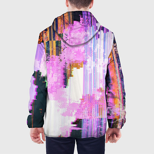 Мужская куртка Glitch art Fashion trend / 3D-Белый – фото 4