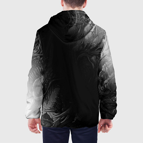 Мужская куртка Warframe Glitch на темном фоне - FS / 3D-Черный – фото 4