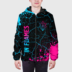Куртка с капюшоном мужская In Flames Neon Gradient, цвет: 3D-черный — фото 2