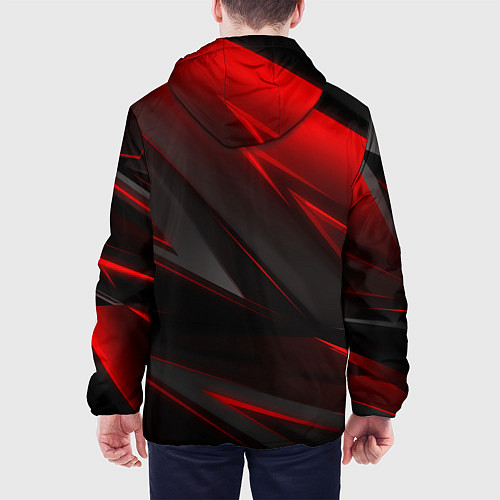 Мужская куртка Red and Black Geometry / 3D-Белый – фото 4