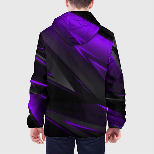 Мужская куртка Geometry Черный и фиолетовый / 3D-Белый – фото 4