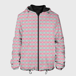 Куртка с капюшоном мужская Волнистые линии узоры, цвет: 3D-черный