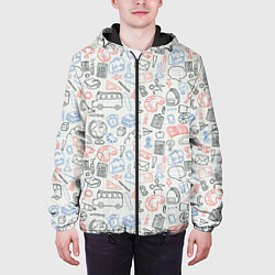 Куртка с капюшоном мужская Школьные будни, цвет: 3D-черный — фото 2