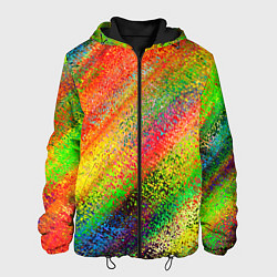 Куртка с капюшоном мужская Rainbow inclusions, цвет: 3D-черный