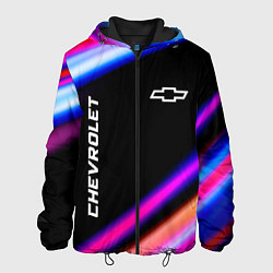 Куртка с капюшоном мужская Chevrolet speed lights, цвет: 3D-черный