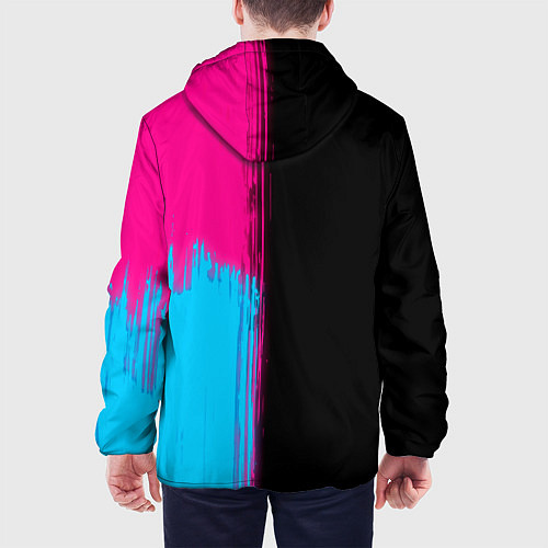 Мужская куртка AC Milan - neon gradient: по-вертикали / 3D-Черный – фото 4