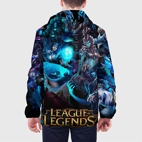 Мужская куртка Коллаж LoL - Legue of Legends / 3D-Белый – фото 4