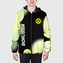 Куртка с капюшоном мужская Боруссия Абстракция, цвет: 3D-черный — фото 2