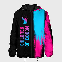 Куртка с капюшоном мужская Children of Bodom - neon gradient: по-вертикали, цвет: 3D-черный