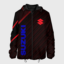 Куртка с капюшоном мужская Suzuki Абстракция, цвет: 3D-черный