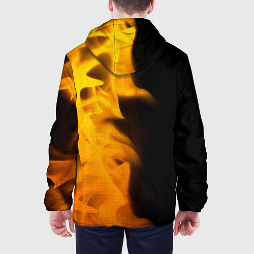 Мужская куртка Chevrolet - gold gradient: по-вертикали / 3D-Черный – фото 4