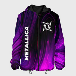 Куртка с капюшоном мужская Metallica violet plasma, цвет: 3D-черный