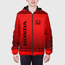 Куртка с капюшоном мужская Хонда - спорт, цвет: 3D-черный — фото 2