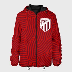 Куртка с капюшоном мужская Atletico Madrid отпечатки, цвет: 3D-черный