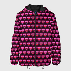 Куртка с капюшоном мужская Poppy Playtime - Kissy Missy Pattern - Huggy Wuggy, цвет: 3D-черный