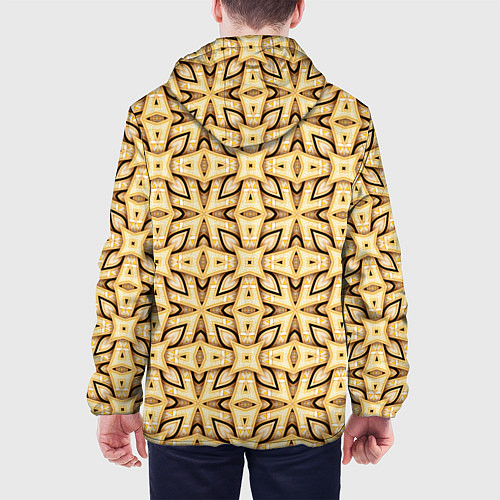 Мужская куртка Объемные деревянные узоры / 3D-Черный – фото 4