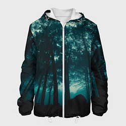 Мужская куртка Тёмный лес на закате