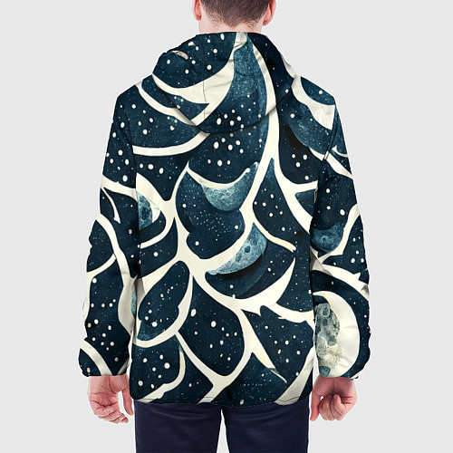 Мужская куртка Загадочные космические узоры / 3D-Белый – фото 4