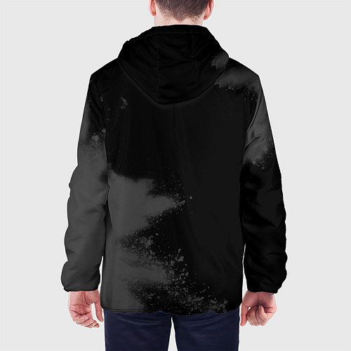 Мужская куртка Dark Souls glitch на темном фоне: символ и надпись / 3D-Черный – фото 4